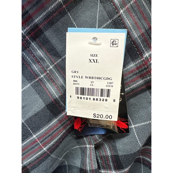 Beetlejuice Gray Plaid Skirt XXL Target Exclusive NWT Gothic Punk Mini Skater - Picture 5 of 6